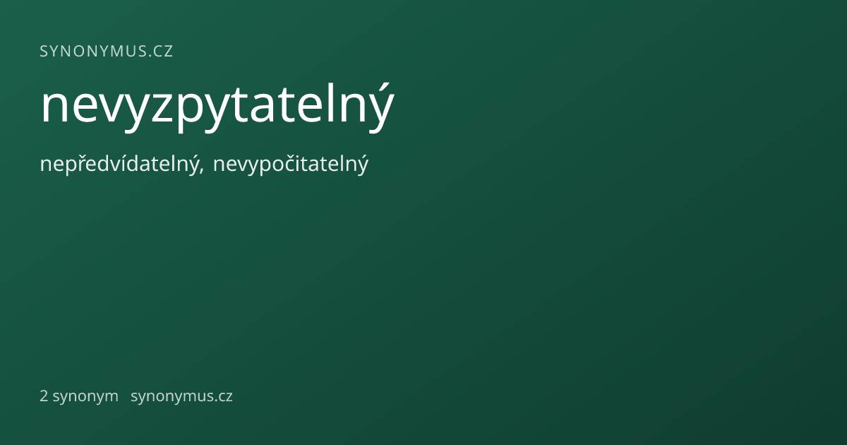 Náhled odkazu: nevyzpytatelný