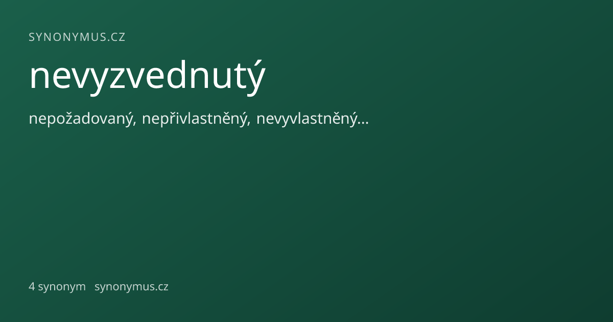 Náhled odkazu: nevyzvednutý