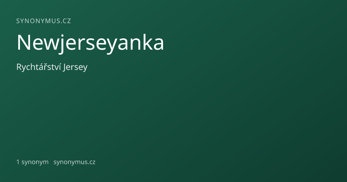 Náhled odkazu: Newjerseyanka