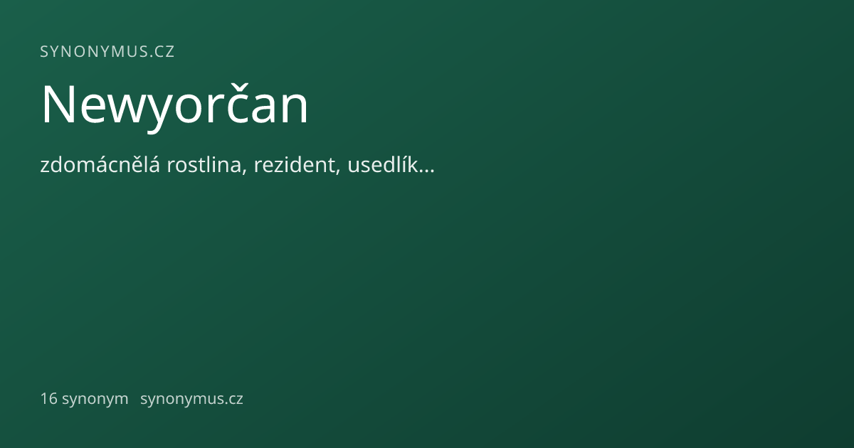 Náhled odkazu: Newyorčan