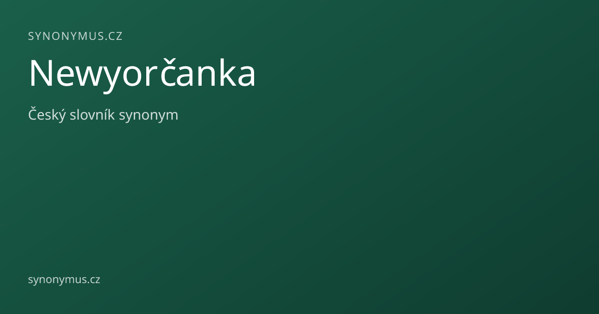 Náhled odkazu: Newyorčanka