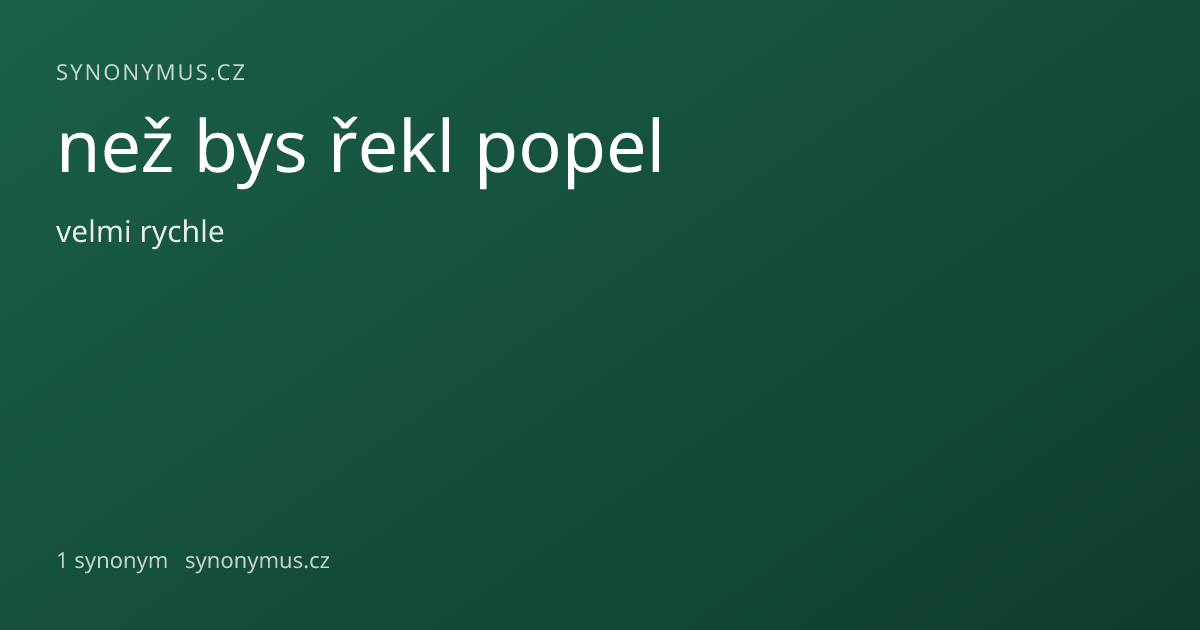 Náhled odkazu: než bys řekl popel