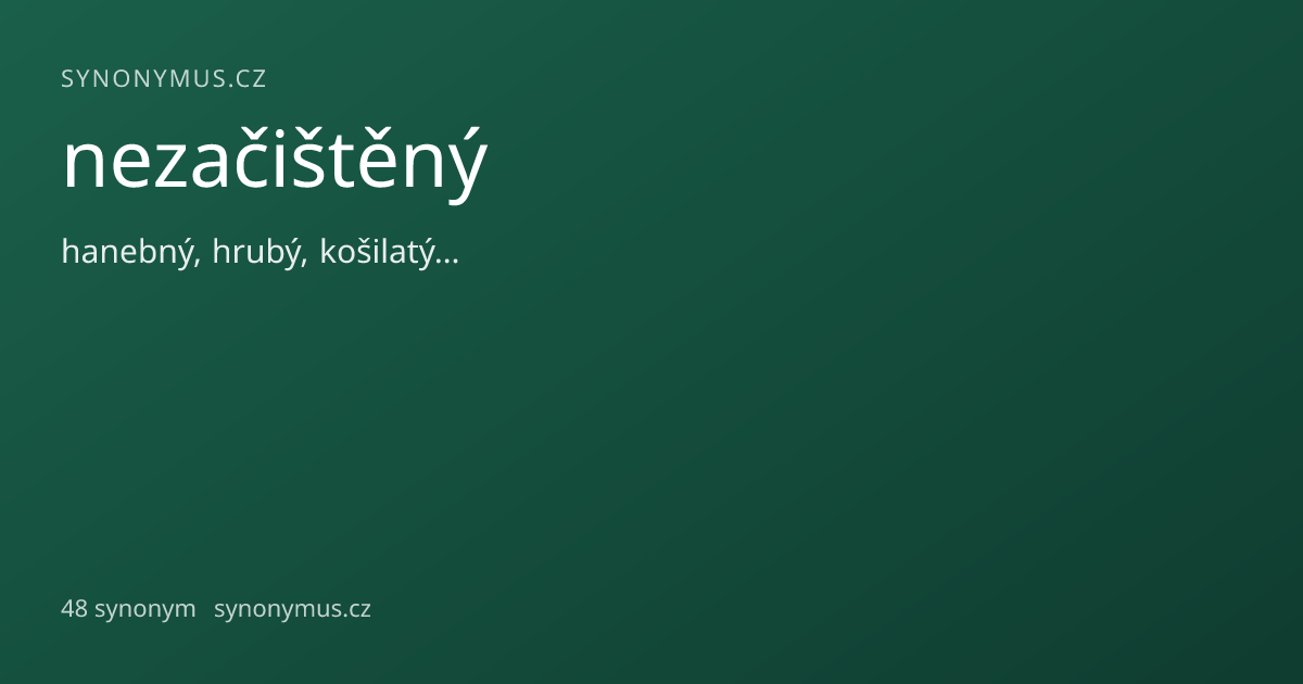 Náhled odkazu: nezačištěný