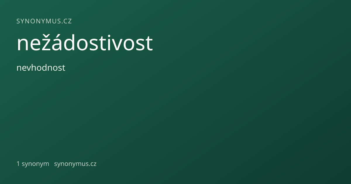 Náhled odkazu: nežádostivost