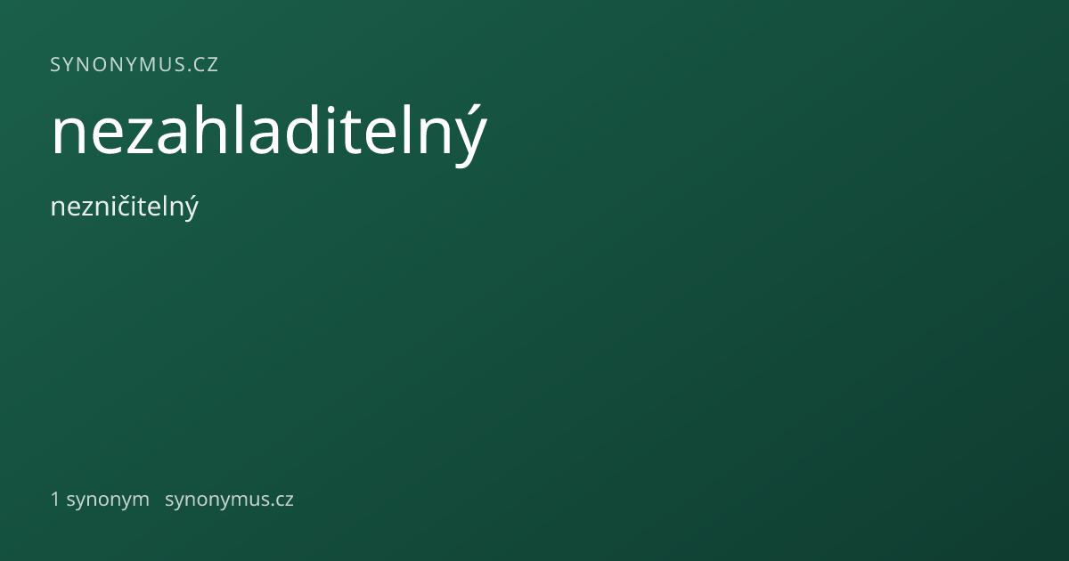 Náhled odkazu: nezahladitelný