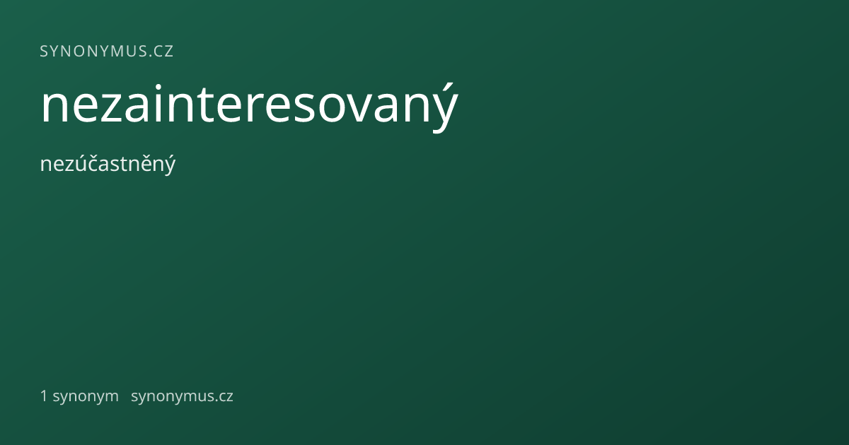 Náhled odkazu: nezainteresovaný