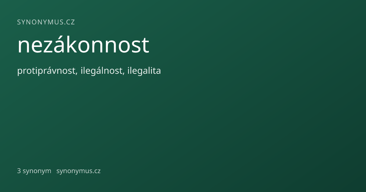 Náhled odkazu: nezákonnost