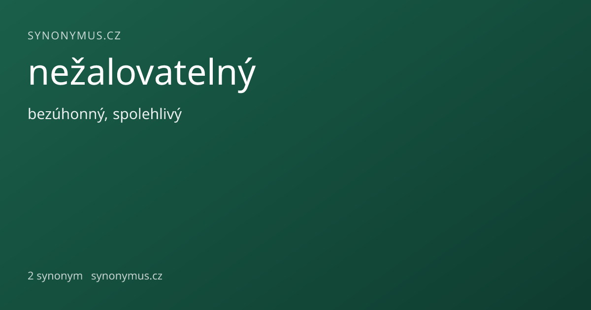 Náhled odkazu: nežalovatelný