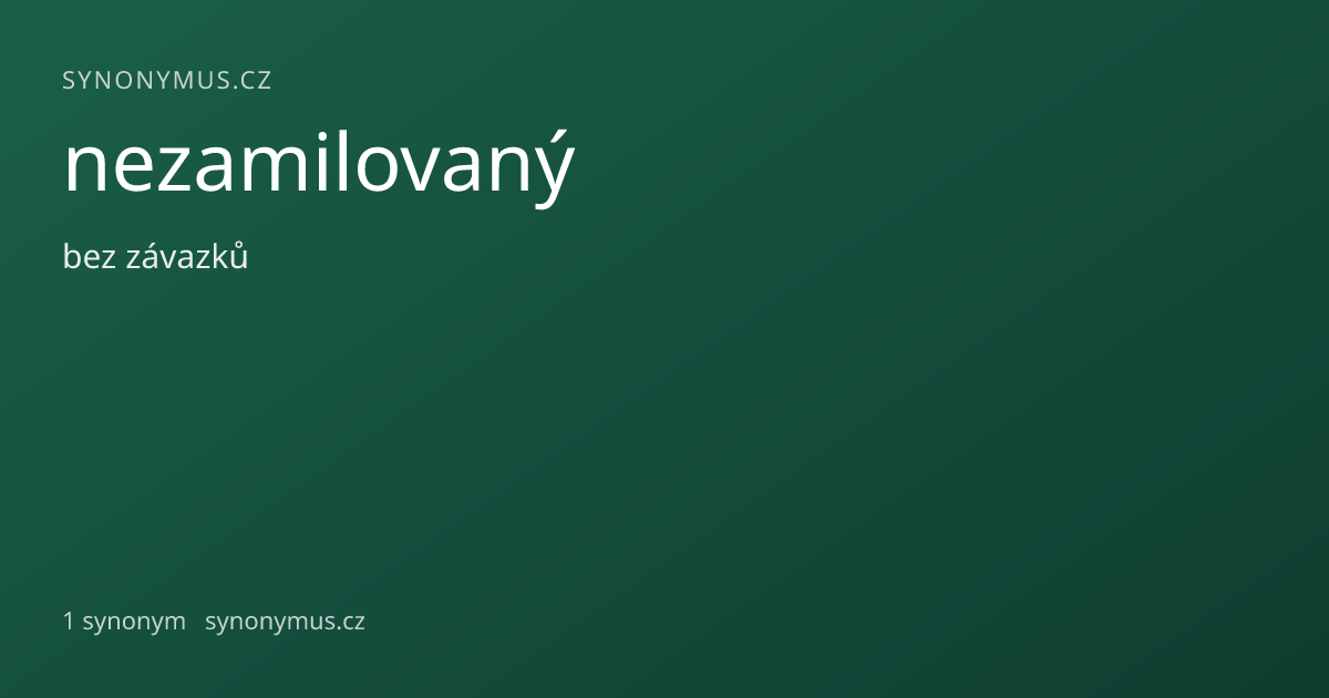 Náhled odkazu: nezamilovaný