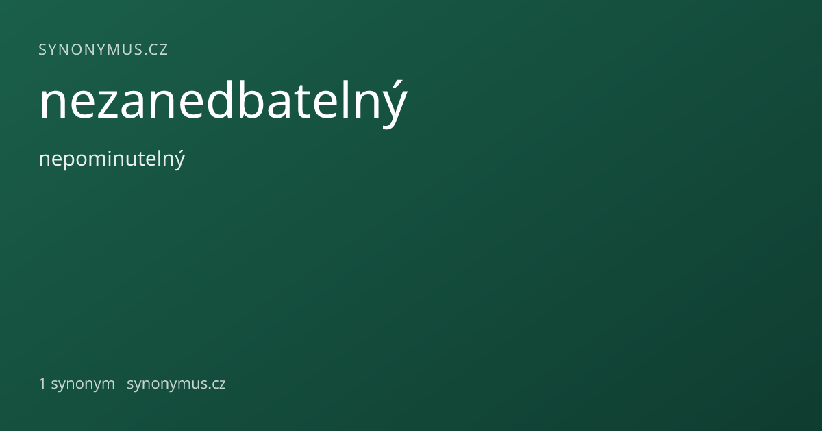 Náhled odkazu: nezanedbatelný