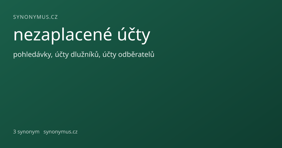 Náhled odkazu: nezaplacené účty