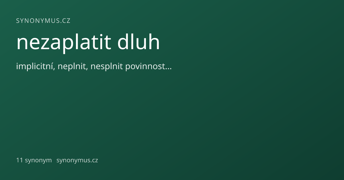 Náhled odkazu: nezaplatit dluh