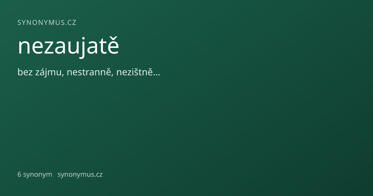Náhled odkazu: nezaujatě