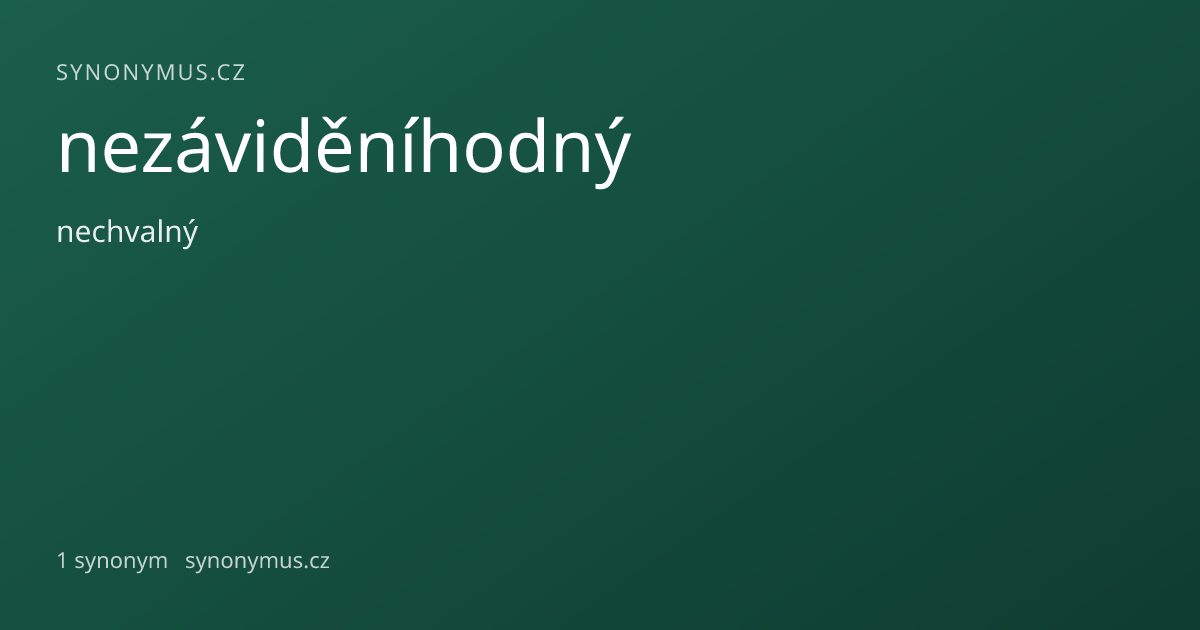 Náhled odkazu: nezáviděníhodný