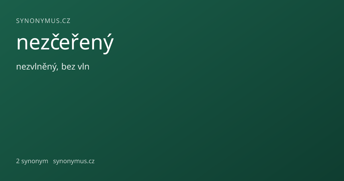 Náhled odkazu: nezčeřený