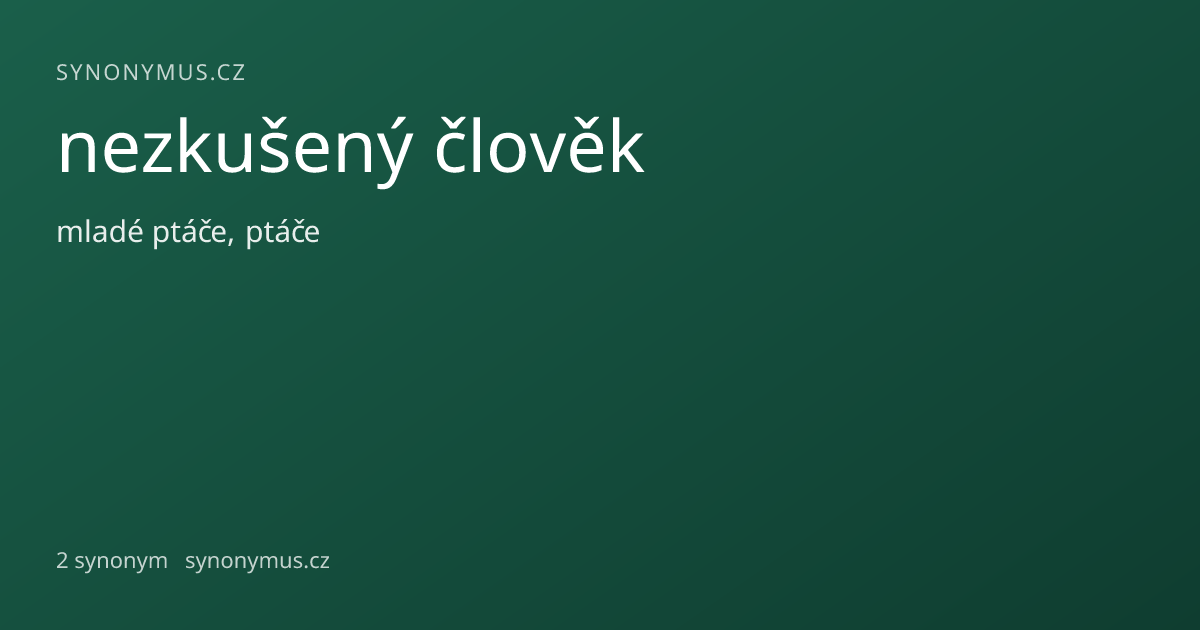 Náhled odkazu: nezkušený člověk