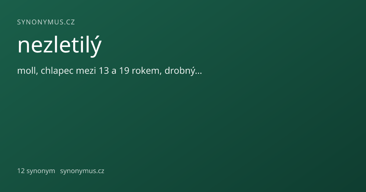 Náhled odkazu: nezletilý