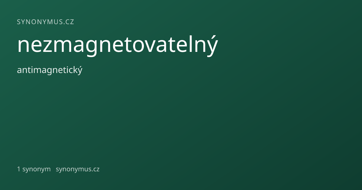 Náhled odkazu: nezmagnetovatelný