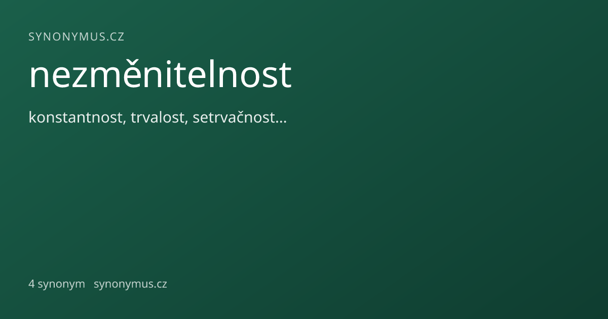 Náhled odkazu: nezměnitelnost