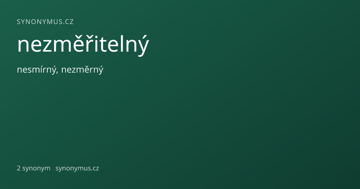 Náhled odkazu: nezměřitelný