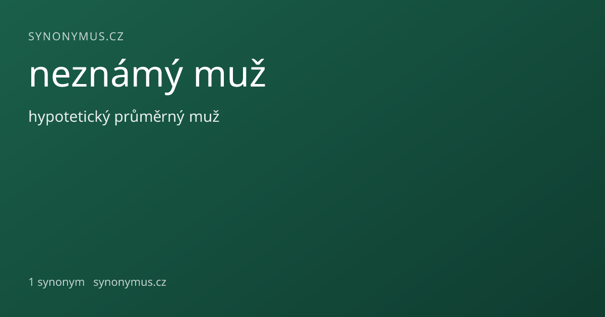 Náhled odkazu: neznámý muž