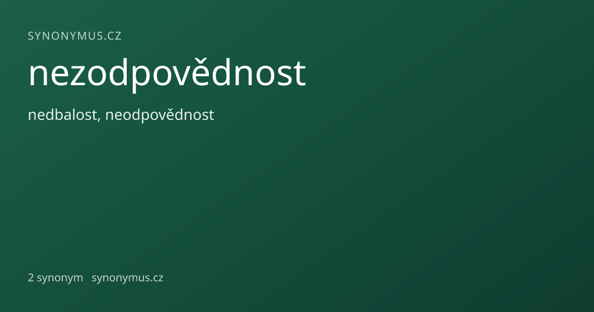 Náhled odkazu: nezodpovědnost