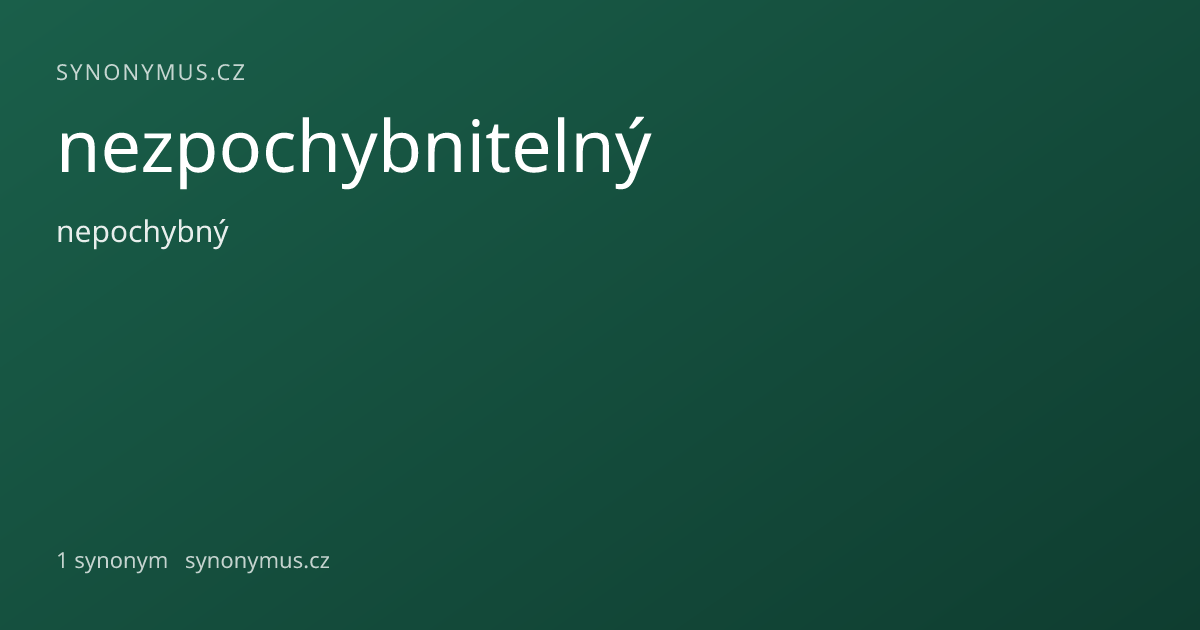 Náhled odkazu: nezpochybnitelný