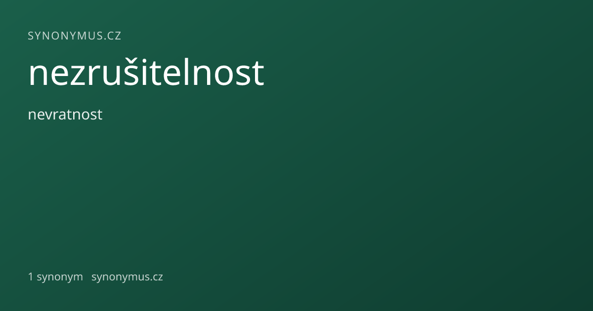 Náhled odkazu: nezrušitelnost