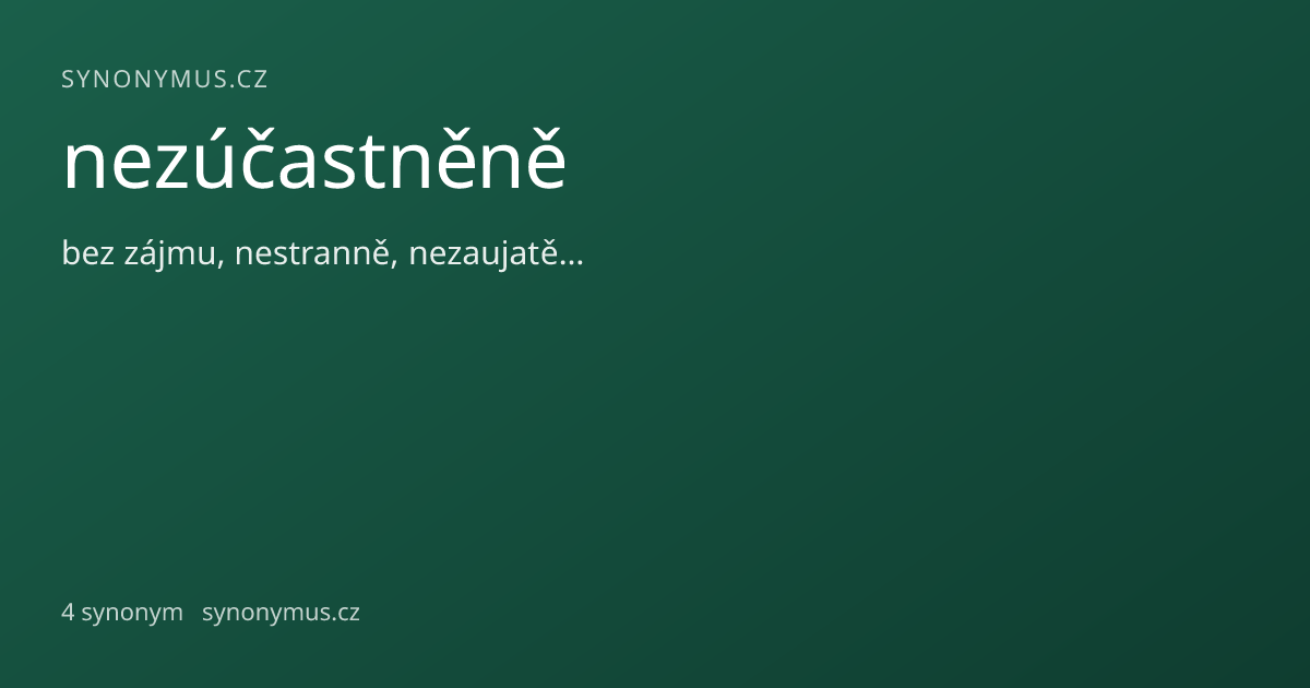 Náhled odkazu: nezúčastněně