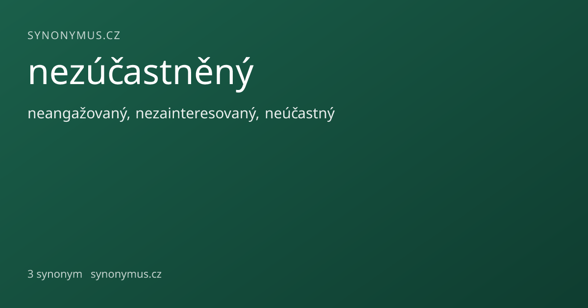 Náhled odkazu: nezúčastněný