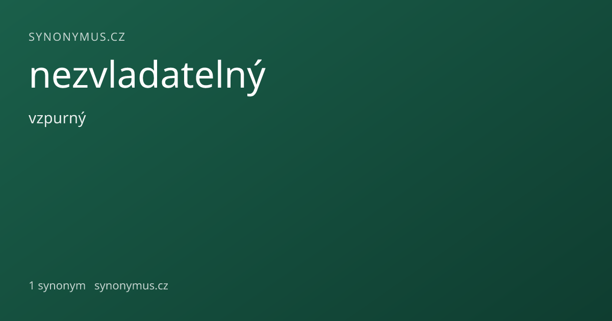 Náhled odkazu: nezvladatelný