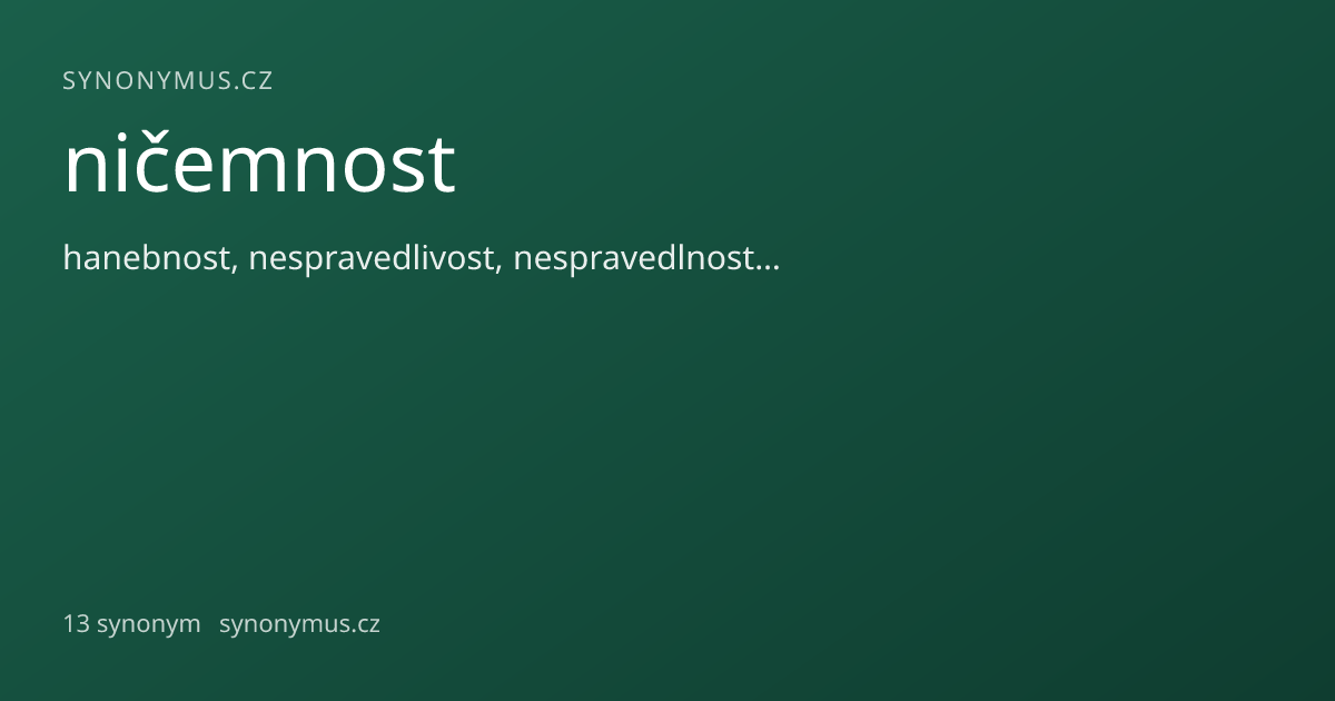 Náhled odkazu: ničemnost