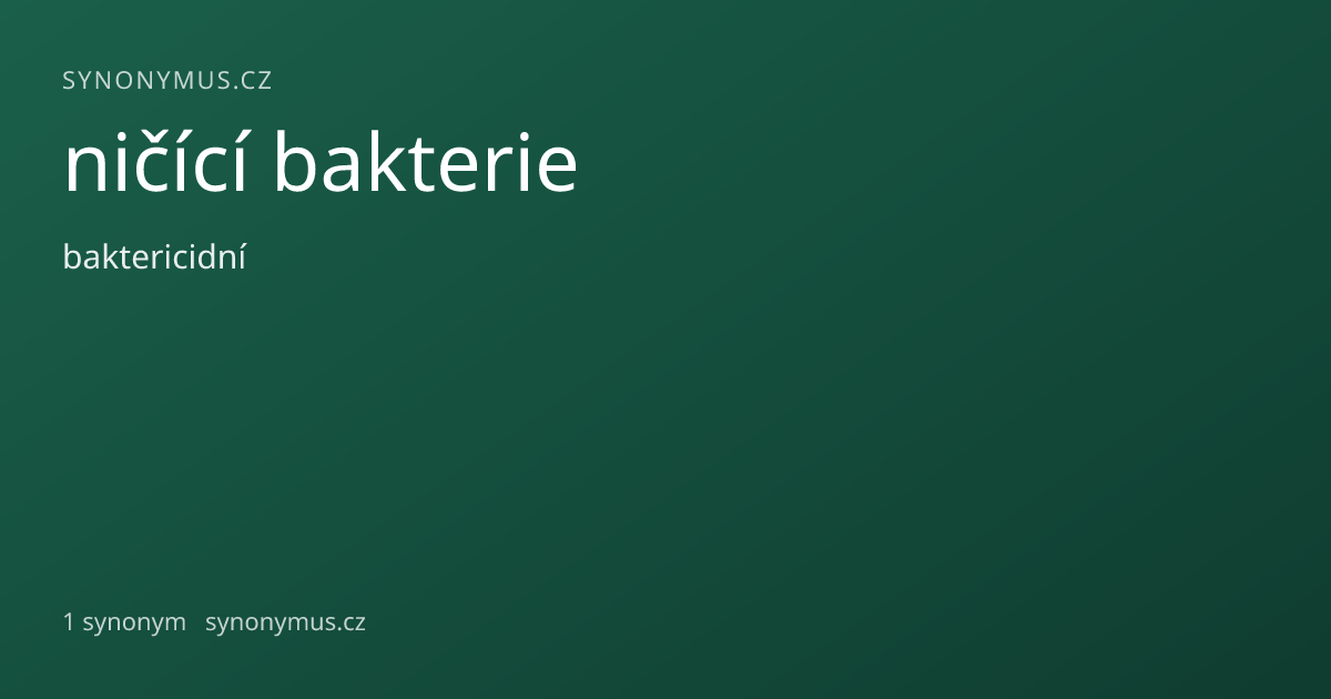 Náhled odkazu: ničící bakterie