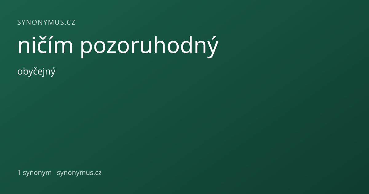 Náhled odkazu: ničím pozoruhodný