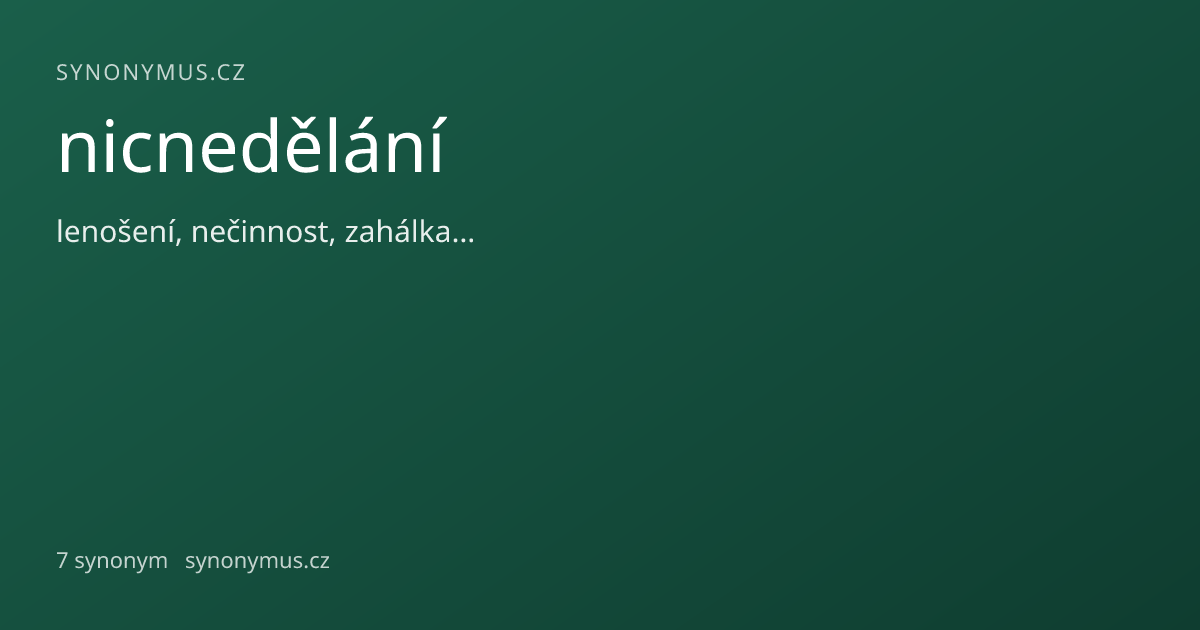 Náhled odkazu: nicnedělání
