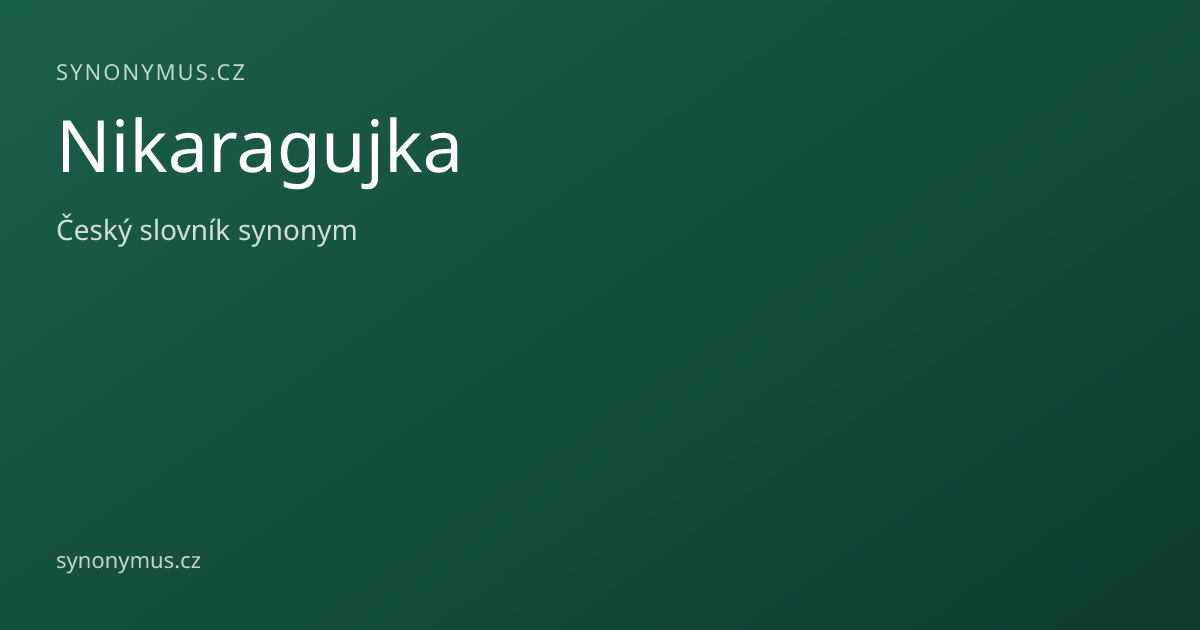 Náhled odkazu: Nikaragujka