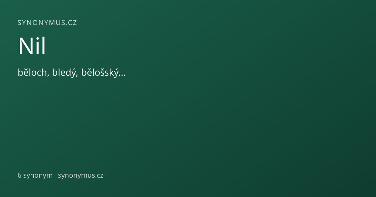Náhled odkazu: Nil