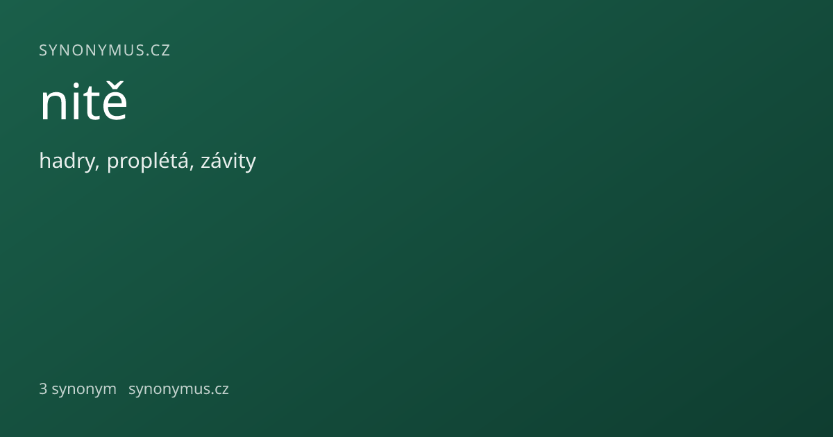 Náhled odkazu: nitě