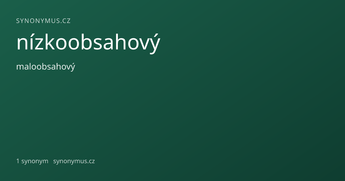 Náhled odkazu: nízkoobsahový