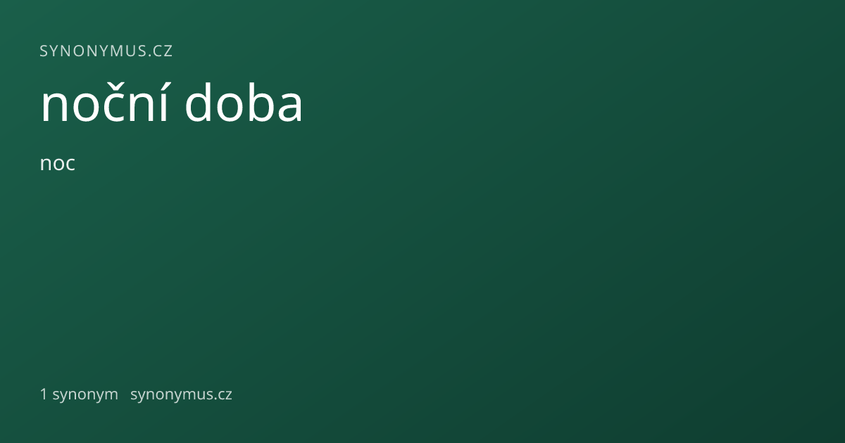 Náhled odkazu: noční doba