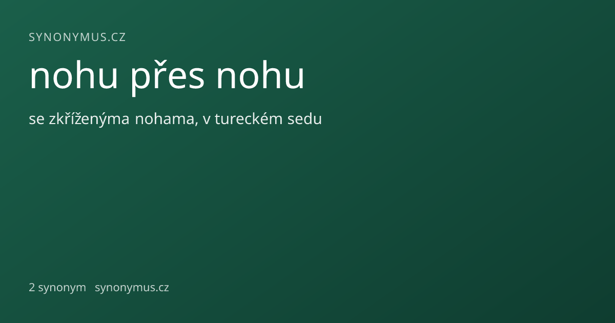 Náhled odkazu: nohu přes nohu