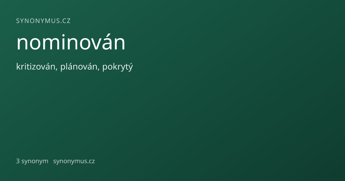 Náhled odkazu: nominován