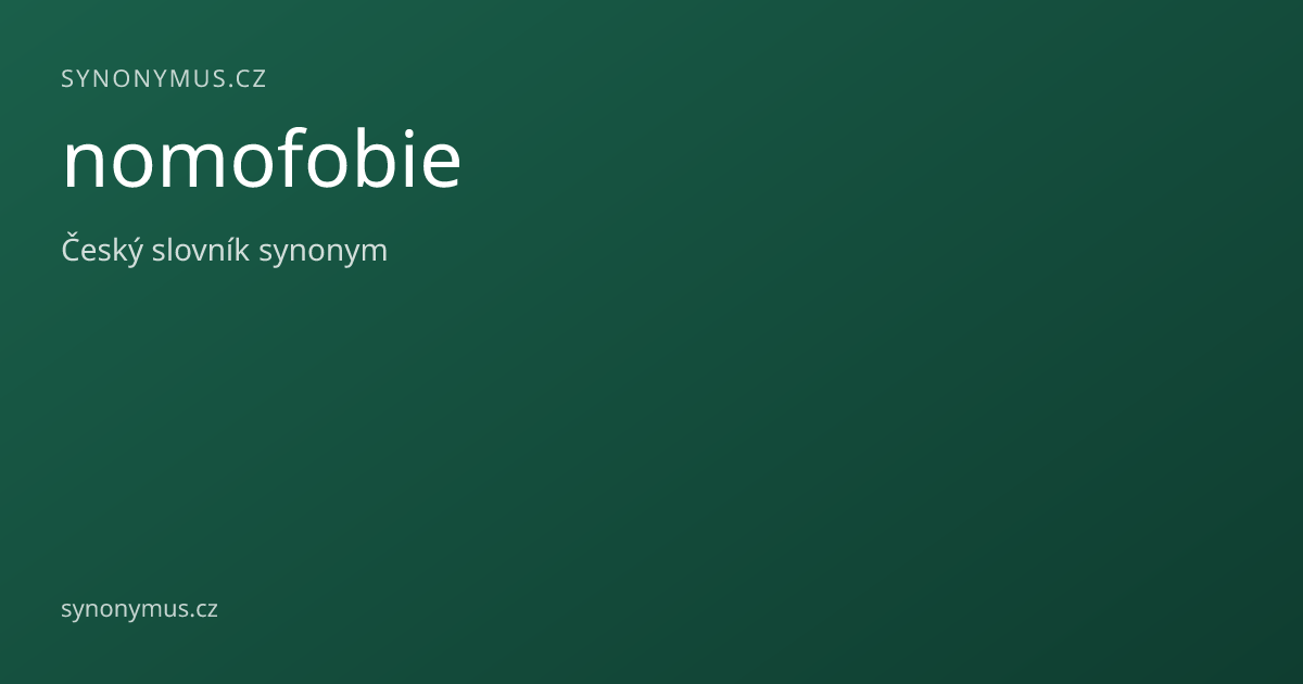 Náhled odkazu: nomofobie