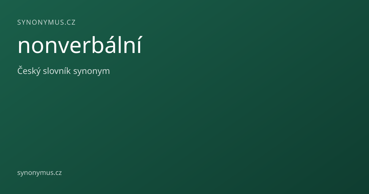 Náhled odkazu: nonverbální
