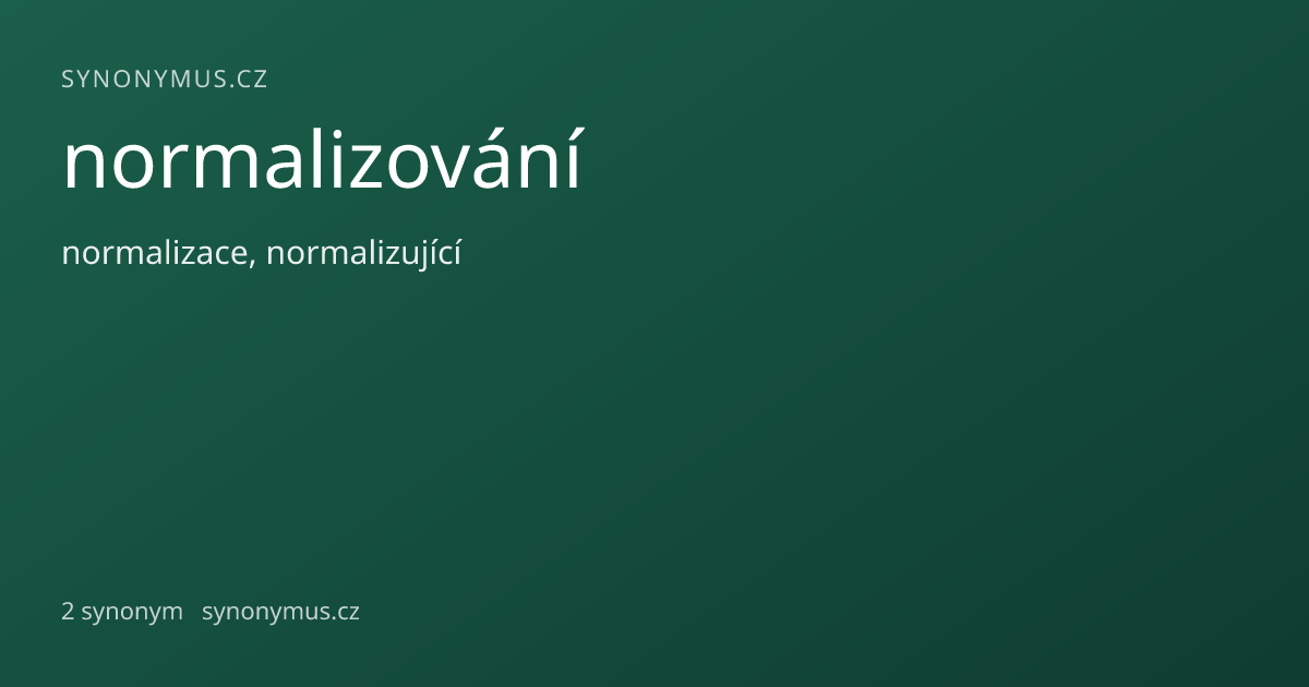 Náhled odkazu: normalizování
