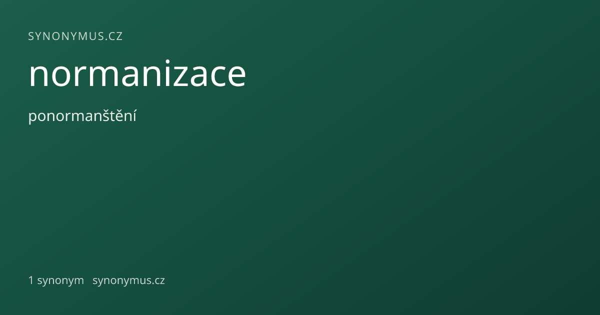 Náhled odkazu: normanizace