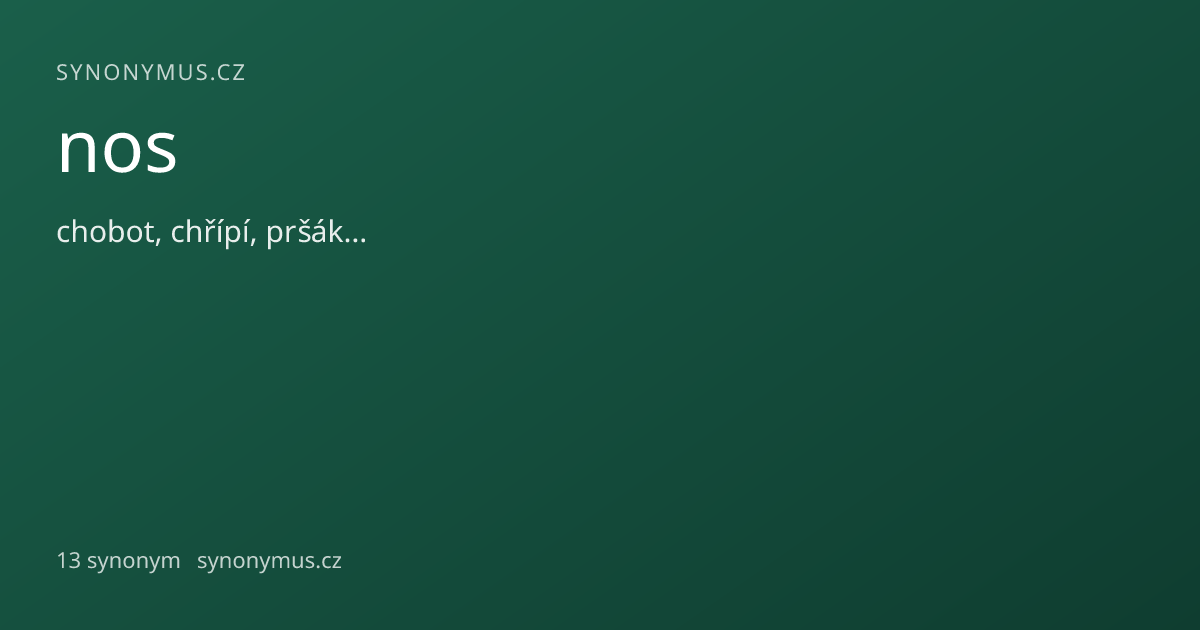 Náhled odkazu: nos