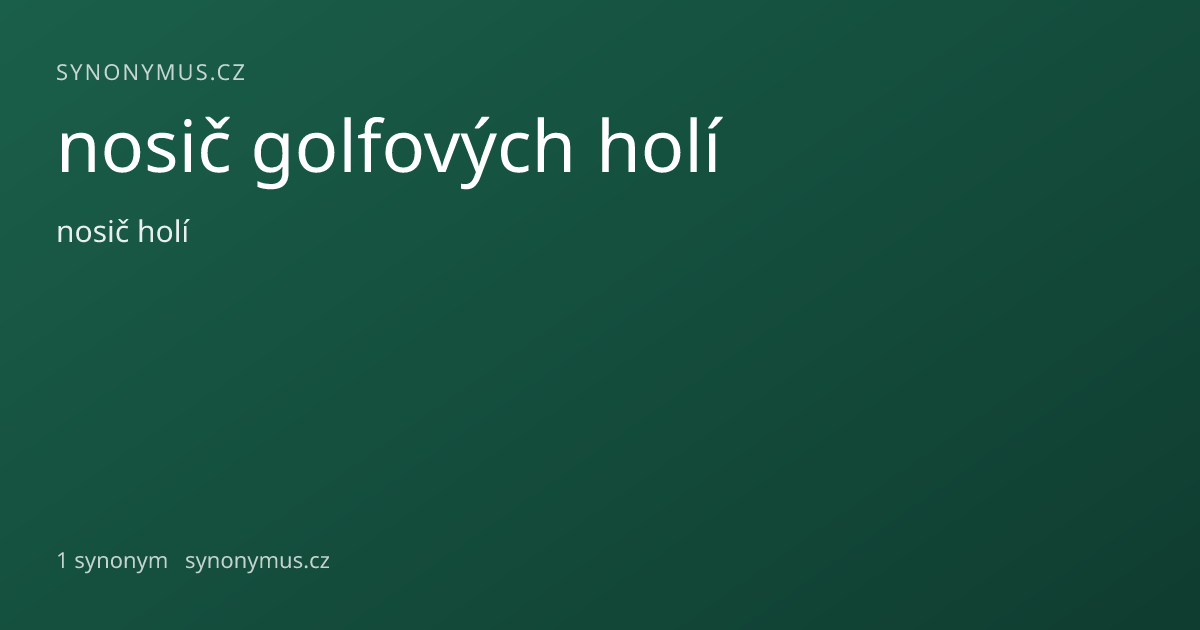 Náhled odkazu: nosič golfových holí