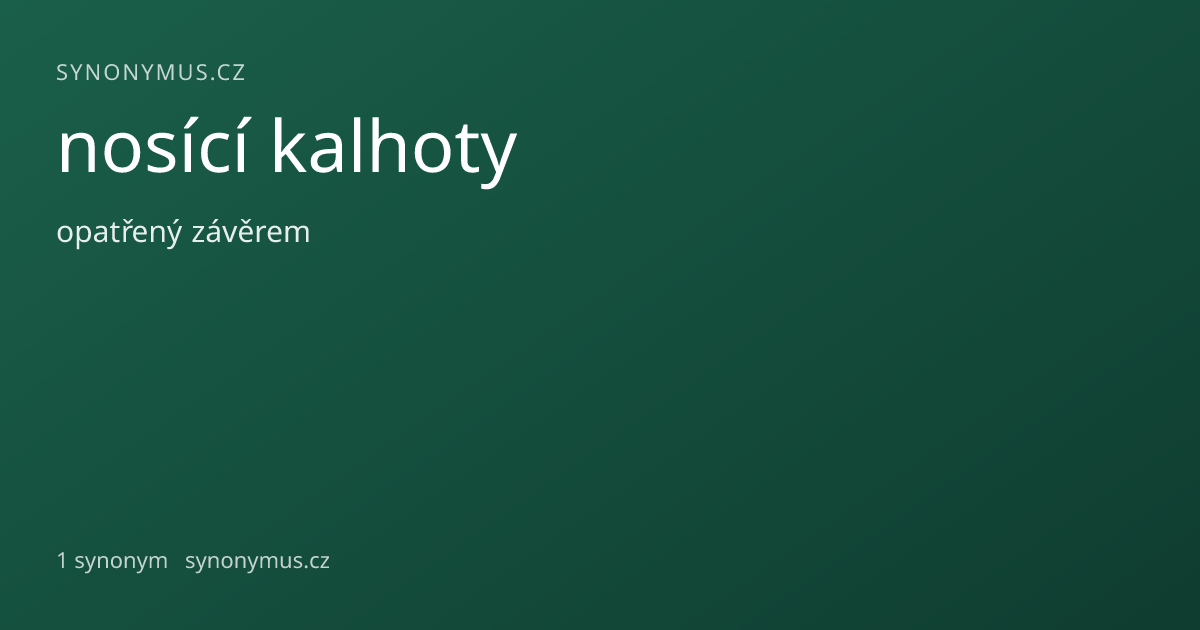 Náhled odkazu: nosící kalhoty