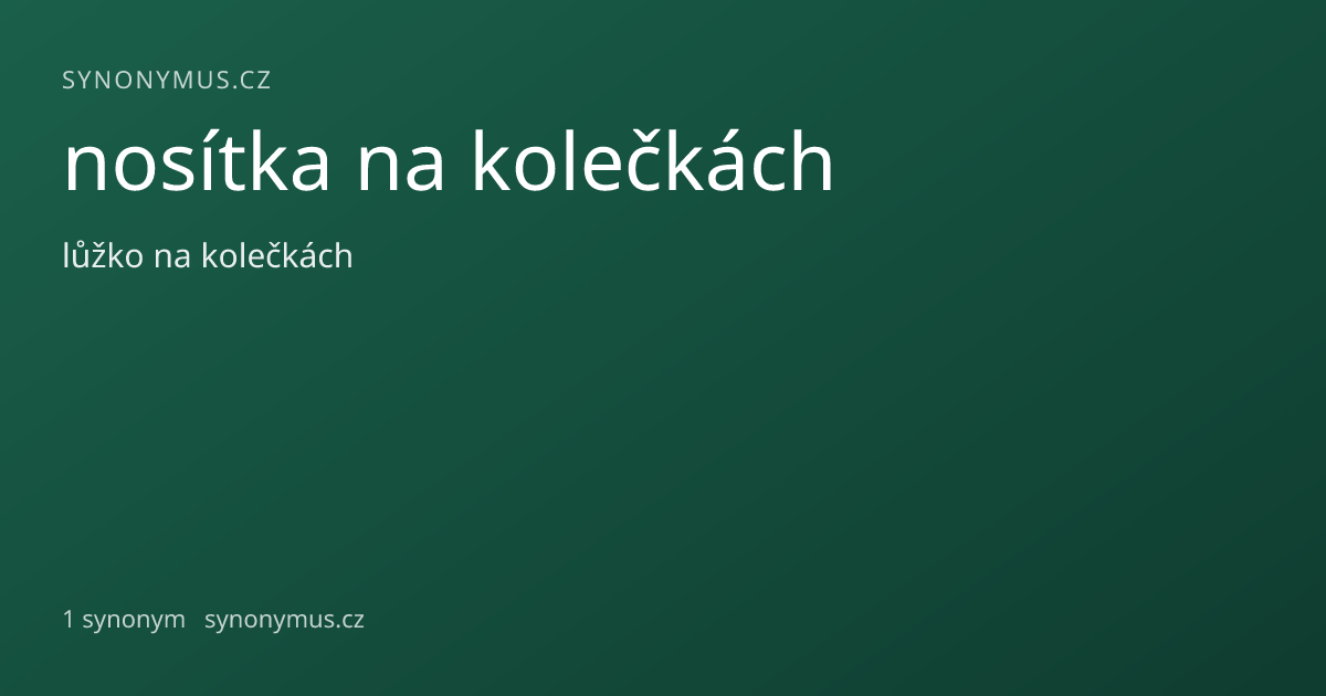 Náhled odkazu: nosítka na kolečkách